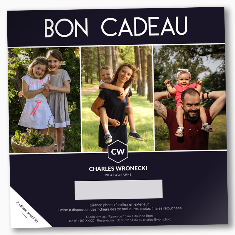 Bon cadeau shooting photo famille