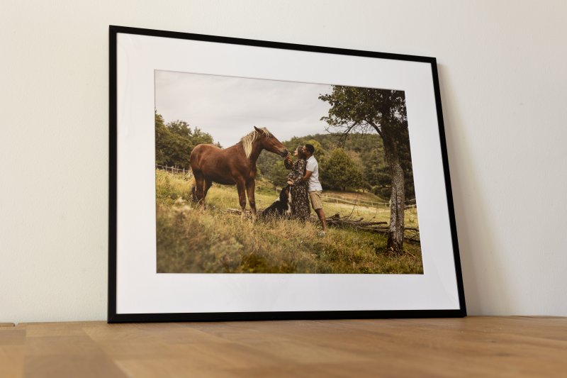 Tirage format A3 sous cadre 40x50 cm