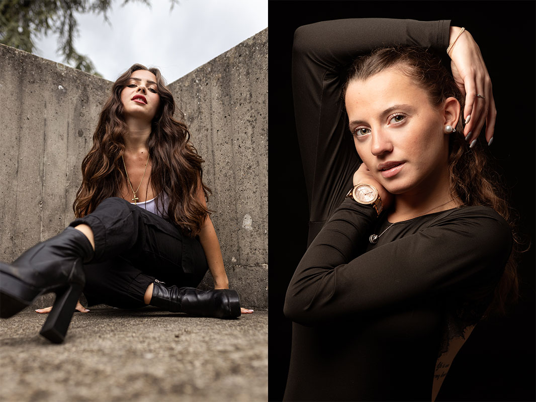 Exemple de shooting en studio et en extérieur